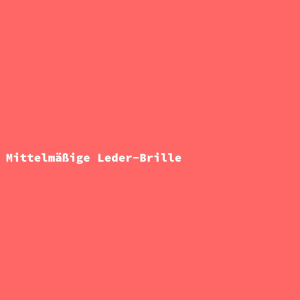 Mittelmäßige Leder-Brille