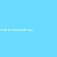 Klebrige Kunststoff-Kanne