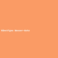 Günstiges Wasser-Auto